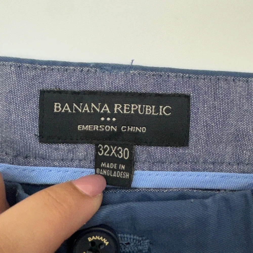 Banana Republic Pants Mens 32x28 Blue Emerson‎ Chino Preppy Classic Workwear